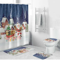 Labrador Retriever Santa Sled Christmas Bathroom Set Funny Xmas Holiday Patterns - Wonder Print Shop
