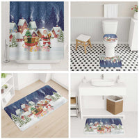 Labrador Retriever Santa Sled Christmas Bathroom Set Funny Xmas Holiday Patterns - Wonder Print Shop