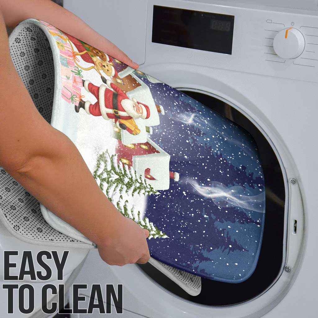 Labrador Retriever Santa Sled Christmas Bathroom Set Funny Xmas Holiday Patterns - Wonder Print Shop