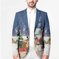 Labrador Retriever Santa Sled Christmas Blazer Funny Xmas Holiday Patterns - Wonder Print Shop