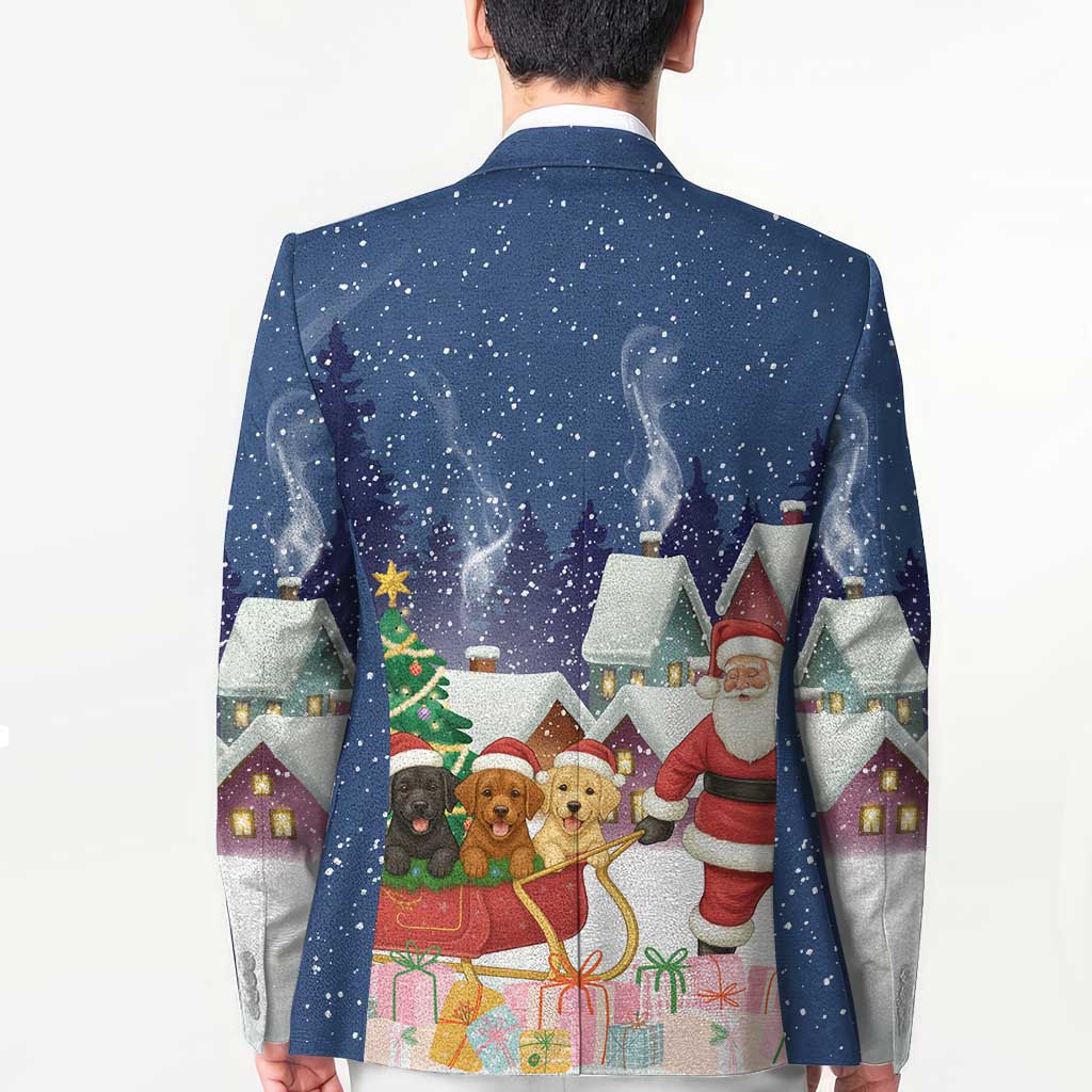 Labrador Retriever Santa Sled Christmas Blazer Funny Xmas Holiday Patterns - Wonder Print Shop