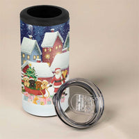 Labrador Retriever Santa Sled Christmas 4 in 1 Can Cooler Tumbler Funny Xmas Holiday Patterns - Wonder Print Shop