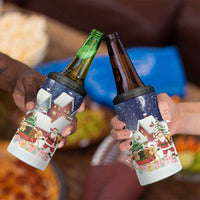 Labrador Retriever Santa Sled Christmas 4 in 1 Can Cooler Tumbler Funny Xmas Holiday Patterns - Wonder Print Shop