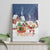 Labrador Retriever Santa Sled Christmas Canvas Wall Art Funny Xmas Holiday Patterns - Wonder Print Shop