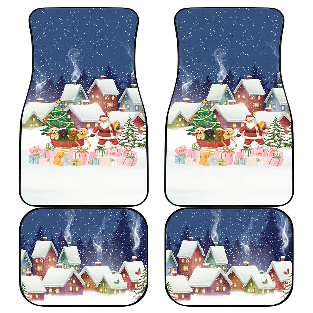 Labrador Retriever Santa Sled Christmas Car Mats Funny Xmas Holiday Patterns - Wonder Print Shop