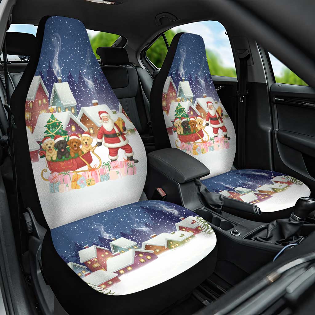 Labrador Retriever Santa Sled Christmas Car Seat Cover Funny Xmas Holiday Patterns - Wonder Print Shop