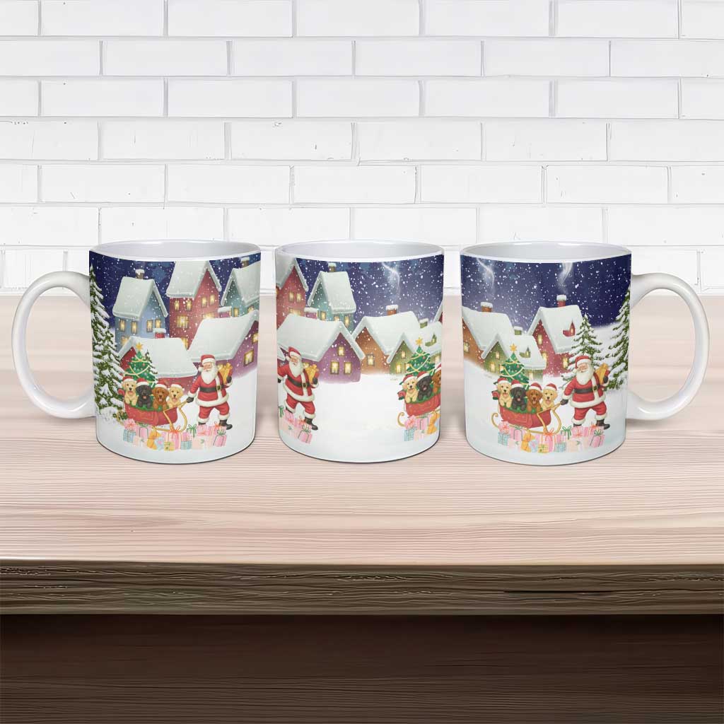 Labrador Retriever Santa Sled Christmas Ceramic Mug Funny Xmas Holiday Patterns - Wonder Print Shop