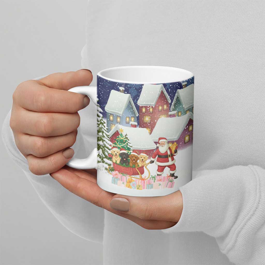 Labrador Retriever Santa Sled Christmas Ceramic Mug Funny Xmas Holiday Patterns - Wonder Print Shop