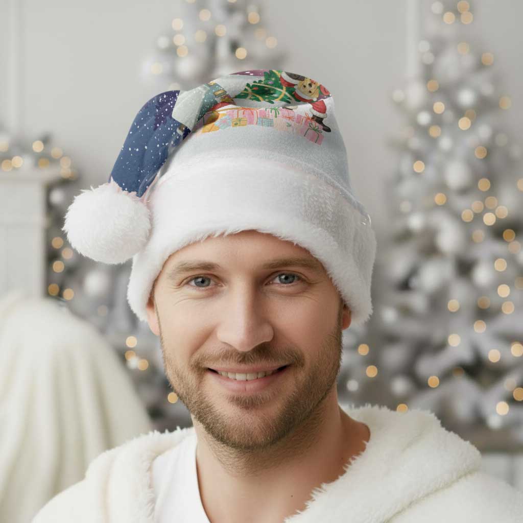 Labrador Retriever Santa Sled Christmas Santa Hat Funny Xmas Holiday Patterns - Wonder Print Shop