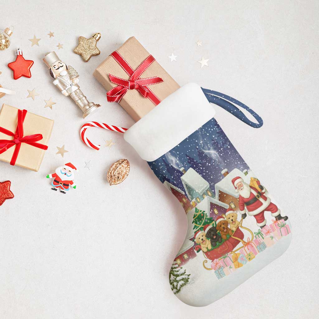 Labrador Retriever Santa Sled Christmas Stocking Funny Xmas Holiday Patterns - Wonder Print Shop