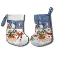 Labrador Retriever Santa Sled Christmas Stocking Funny Xmas Holiday Patterns - Wonder Print Shop