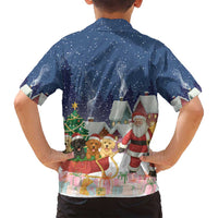 Labrador Retriever Santa Sled Christmas Family Matching Puletasi and Hawaiian Shirt Funny Xmas Holiday Patterns - Wonder Print Shop