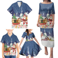 Labrador Retriever Santa Sled Christmas Family Matching Puletasi and Hawaiian Shirt Funny Xmas Holiday Patterns - Wonder Print Shop