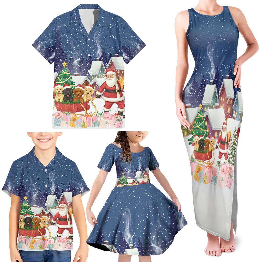 Labrador Retriever Santa Sled Christmas Family Matching Tank Maxi Dress and Hawaiian Shirt Funny Xmas Holiday Patterns - Wonder Print Shop
