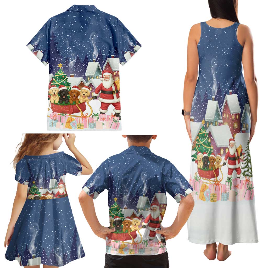 Labrador Retriever Santa Sled Christmas Family Matching Tank Maxi Dress and Hawaiian Shirt Funny Xmas Holiday Patterns - Wonder Print Shop