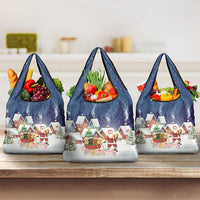 Labrador Retriever Santa Sled Christmas Grocery Bag Funny Xmas Holiday Patterns - Wonder Print Shop