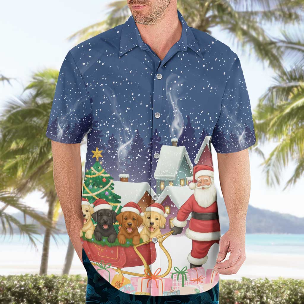 Labrador Retriever Santa Sled Christmas Hawaiian Shirt Funny Xmas Holiday Patterns - Wonder Print Shop