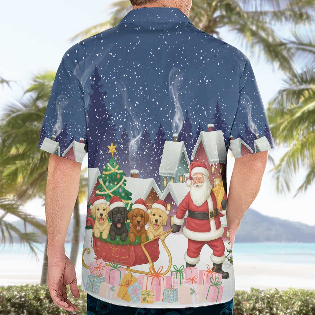 Labrador Retriever Santa Sled Christmas Hawaiian Shirt Funny Xmas Holiday Patterns - Wonder Print Shop