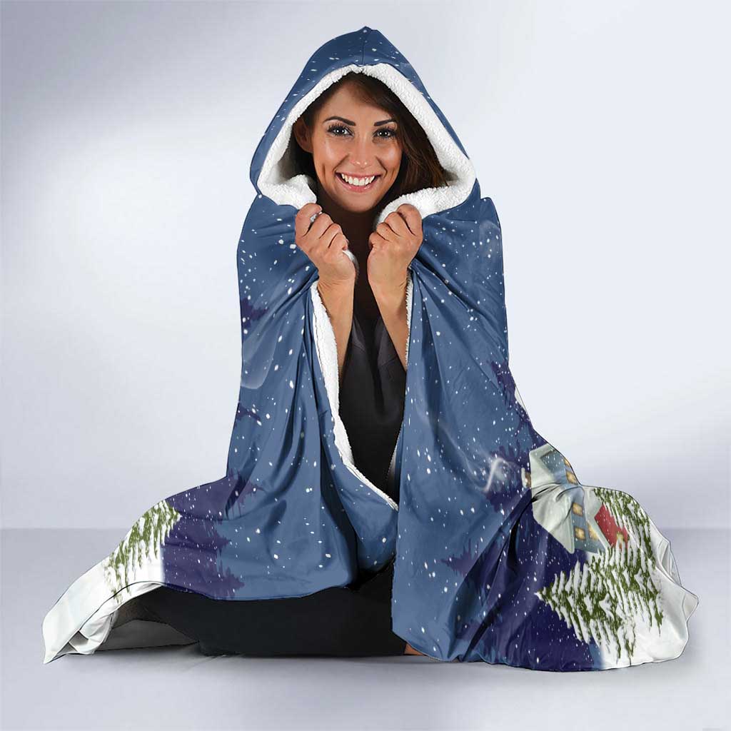 Labrador Retriever Santa Sled Christmas Hooded Blanket Funny Xmas Holiday Patterns - Wonder Print Shop