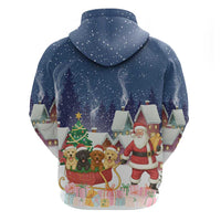 Labrador Retriever Santa Sled Christmas Hoodie Funny Xmas Holiday Patterns - Wonder Print Shop