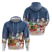 Labrador Retriever Santa Sled Christmas Hoodie Funny Xmas Holiday Patterns - Wonder Print Shop