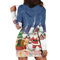 Labrador Retriever Santa Sled Christmas Hoodie Dress Funny Xmas Holiday Patterns - Wonder Print Shop