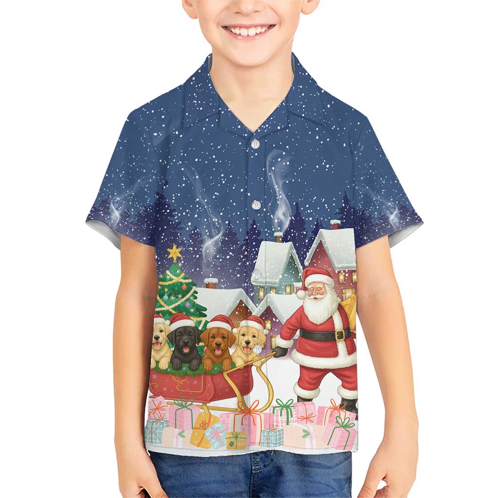 Labrador Retriever Santa Sled Christmas Kid Hawaiian Shirt Funny Xmas Holiday Patterns - Wonder Print Shop