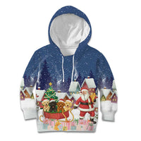 Labrador Retriever Santa Sled Christmas Kid Hoodie Funny Xmas Holiday Patterns - Wonder Print Shop