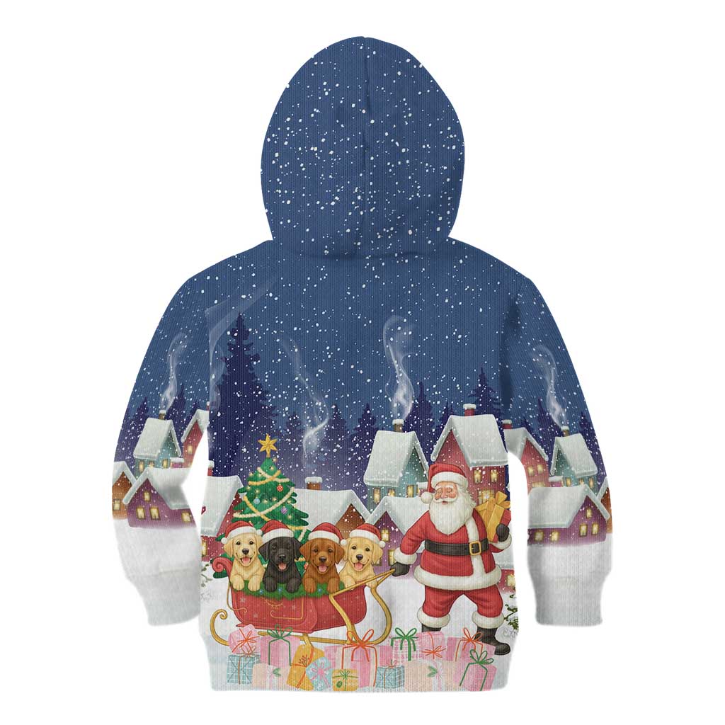 Labrador Retriever Santa Sled Christmas Kid Hoodie Funny Xmas Holiday Patterns - Wonder Print Shop