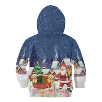 Labrador Retriever Santa Sled Christmas Kid Hoodie Funny Xmas Holiday Patterns - Wonder Print Shop