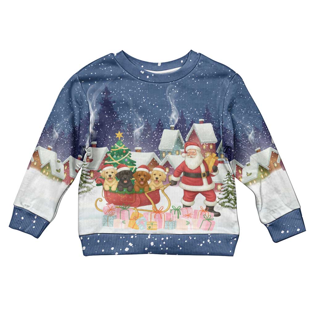 Labrador Retriever Santa Sled Christmas Kid Ugly Christmas Sweater Funny Xmas Holiday Patterns - Wonder Print Shop