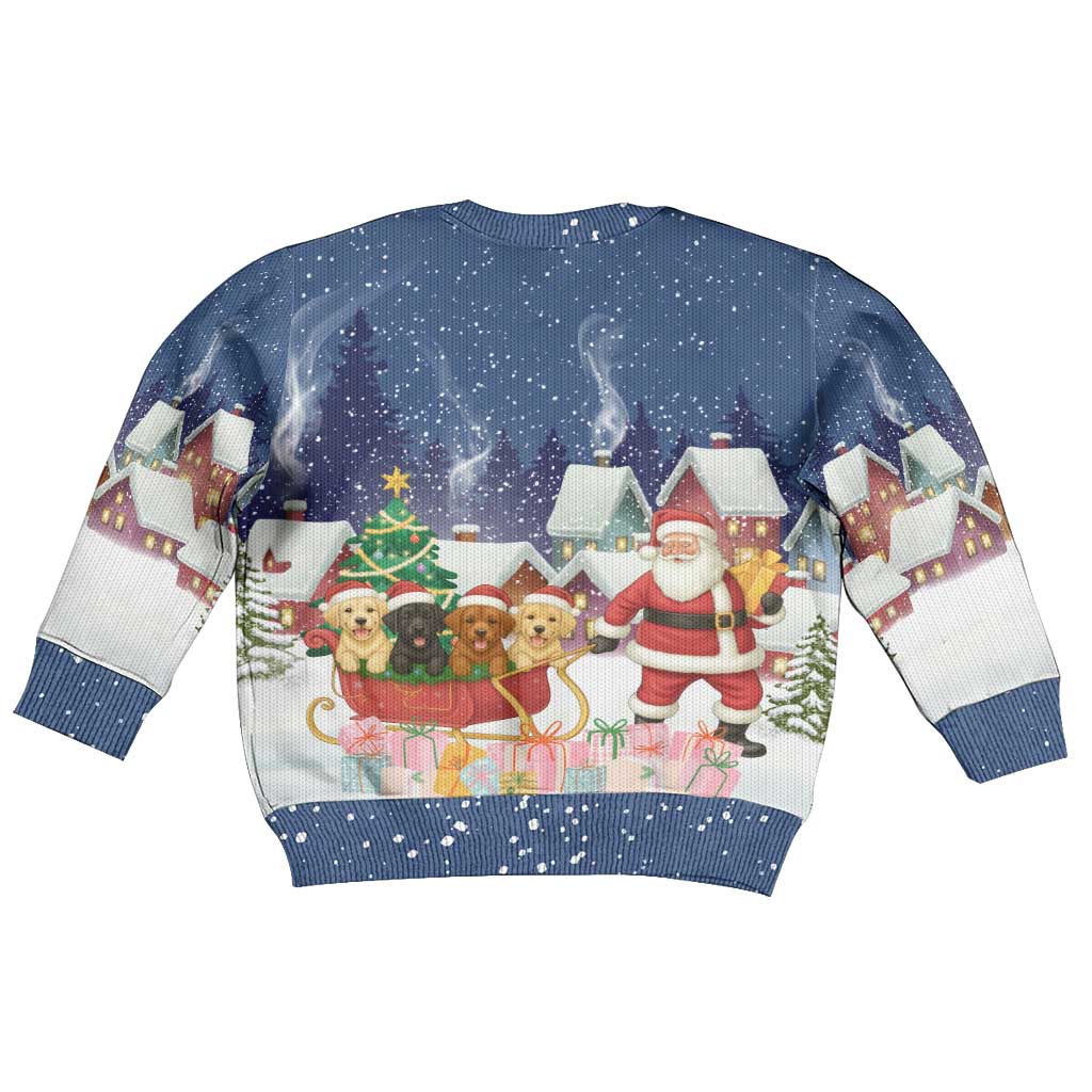 Labrador Retriever Santa Sled Christmas Kid Ugly Christmas Sweater Funny Xmas Holiday Patterns - Wonder Print Shop