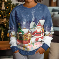 Labrador Retriever Santa Sled Christmas Kid Ugly Christmas Sweater Funny Xmas Holiday Patterns - Wonder Print Shop