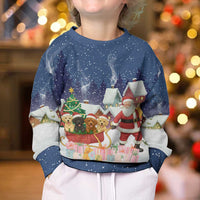 Labrador Retriever Santa Sled Christmas Kid Ugly Christmas Sweater Funny Xmas Holiday Patterns - Wonder Print Shop