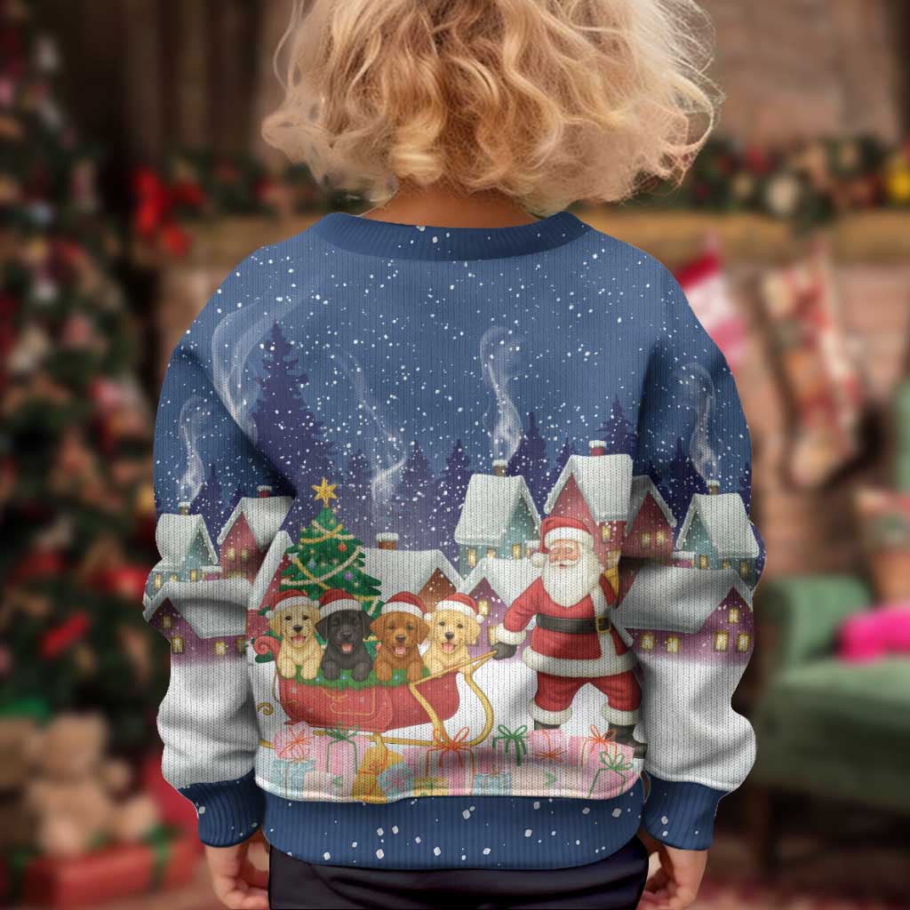 Labrador Retriever Santa Sled Christmas Kid Ugly Christmas Sweater Funny Xmas Holiday Patterns - Wonder Print Shop
