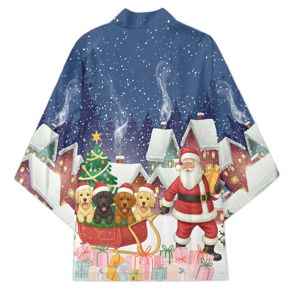 Labrador Retriever Santa Sled Christmas Kimono Funny Xmas Holiday Patterns - Wonder Print Shop
