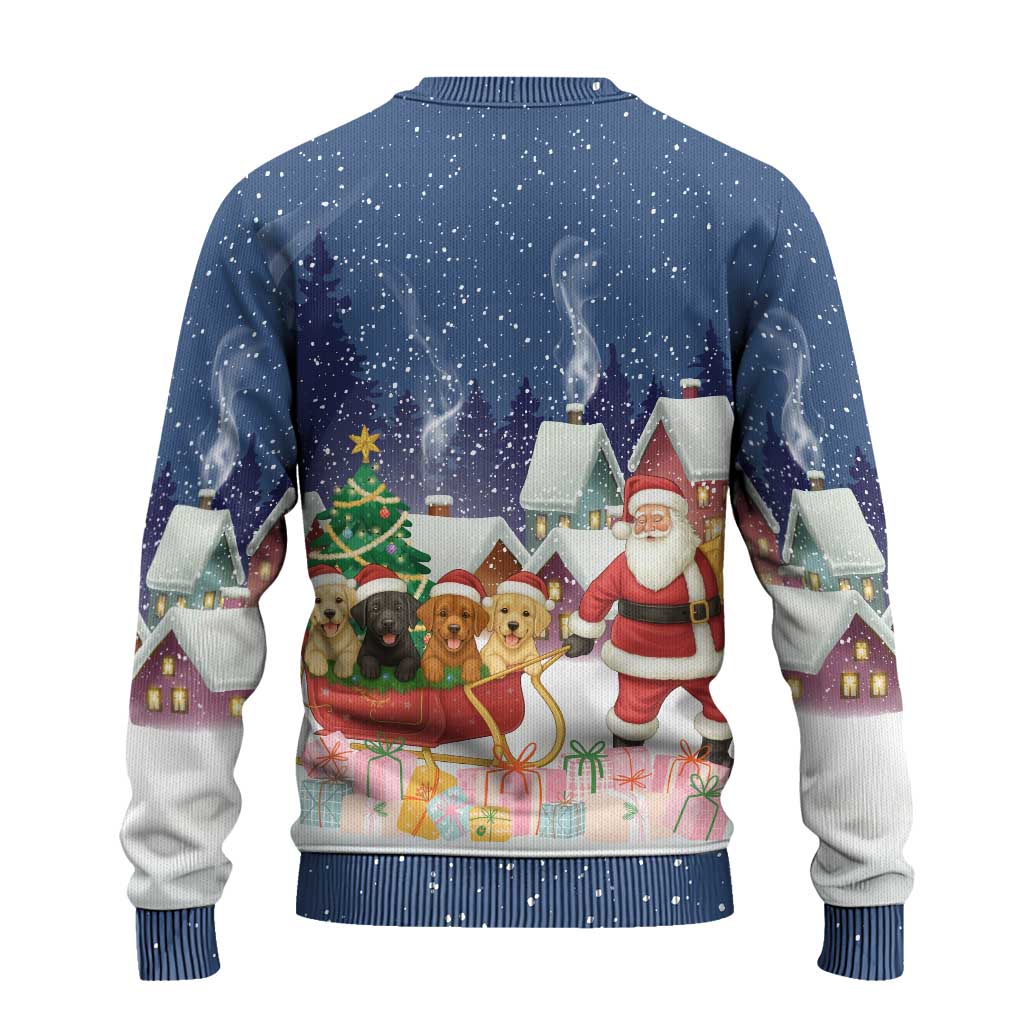 Labrador Retriever Santa Sled Christmas Ugly Christmas Sweater Funny Xmas Holiday Patterns - Wonder Print Shop