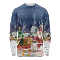 Labrador Retriever Santa Sled Christmas Long Sleeve Shirt Funny Xmas Holiday Patterns - Wonder Print Shop