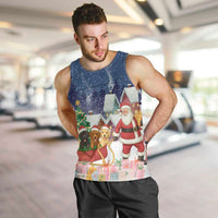 Labrador Retriever Santa Sled Christmas Men Tank Top Funny Xmas Holiday Patterns - Wonder Print Shop