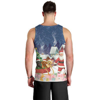 Labrador Retriever Santa Sled Christmas Men Tank Top Funny Xmas Holiday Patterns - Wonder Print Shop