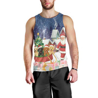 Labrador Retriever Santa Sled Christmas Men Tank Top Funny Xmas Holiday Patterns - Wonder Print Shop