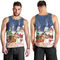 Labrador Retriever Santa Sled Christmas Men Tank Top Funny Xmas Holiday Patterns - Wonder Print Shop
