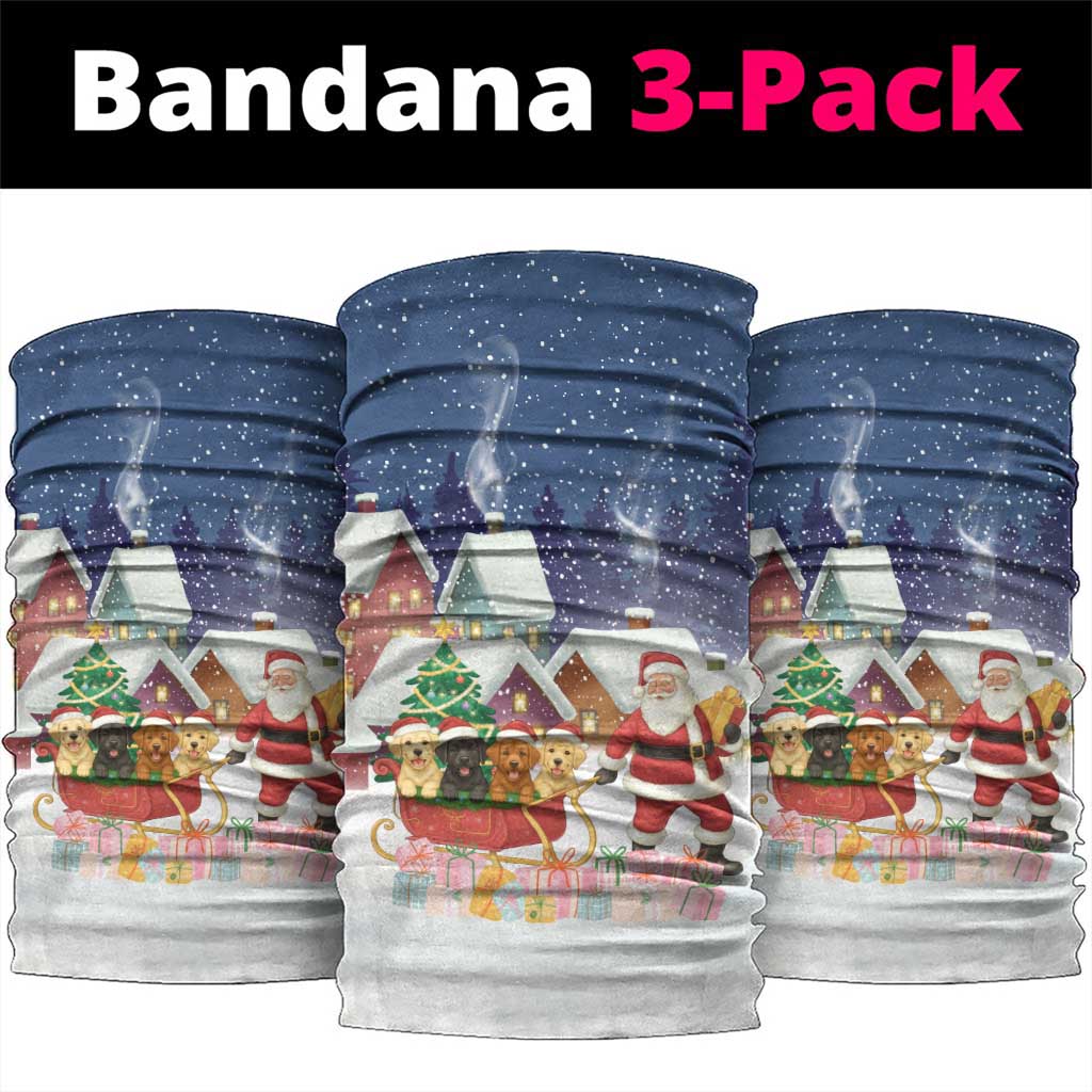 Labrador Retriever Santa Sled Christmas Neck Gaiter Funny Xmas Holiday Patterns - Wonder Print Shop