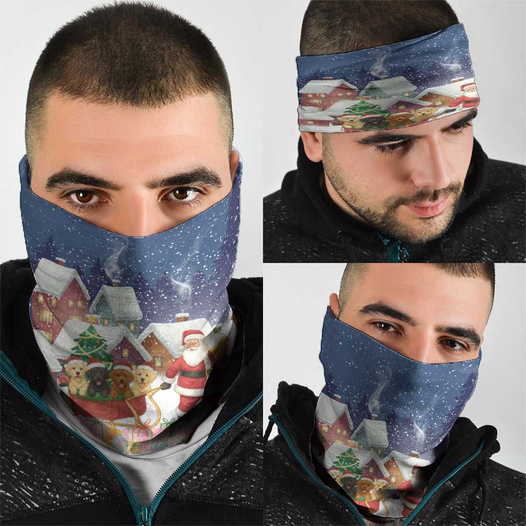 Labrador Retriever Santa Sled Christmas Neck Gaiter Funny Xmas Holiday Patterns - Wonder Print Shop