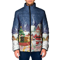 Labrador Retriever Santa Sled Christmas Padded Jacket Funny Xmas Holiday Patterns - Wonder Print Shop