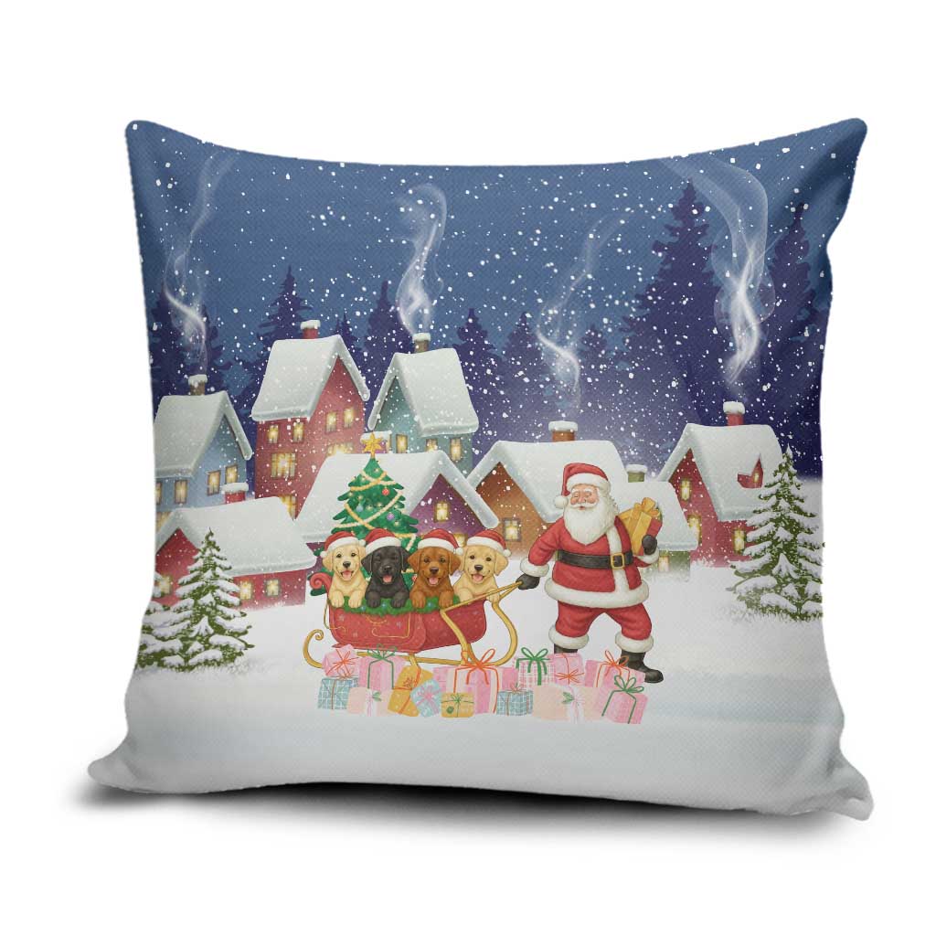 Labrador Retriever Santa Sled Christmas Pillow Cover Funny Xmas Holiday Patterns - Wonder Print Shop