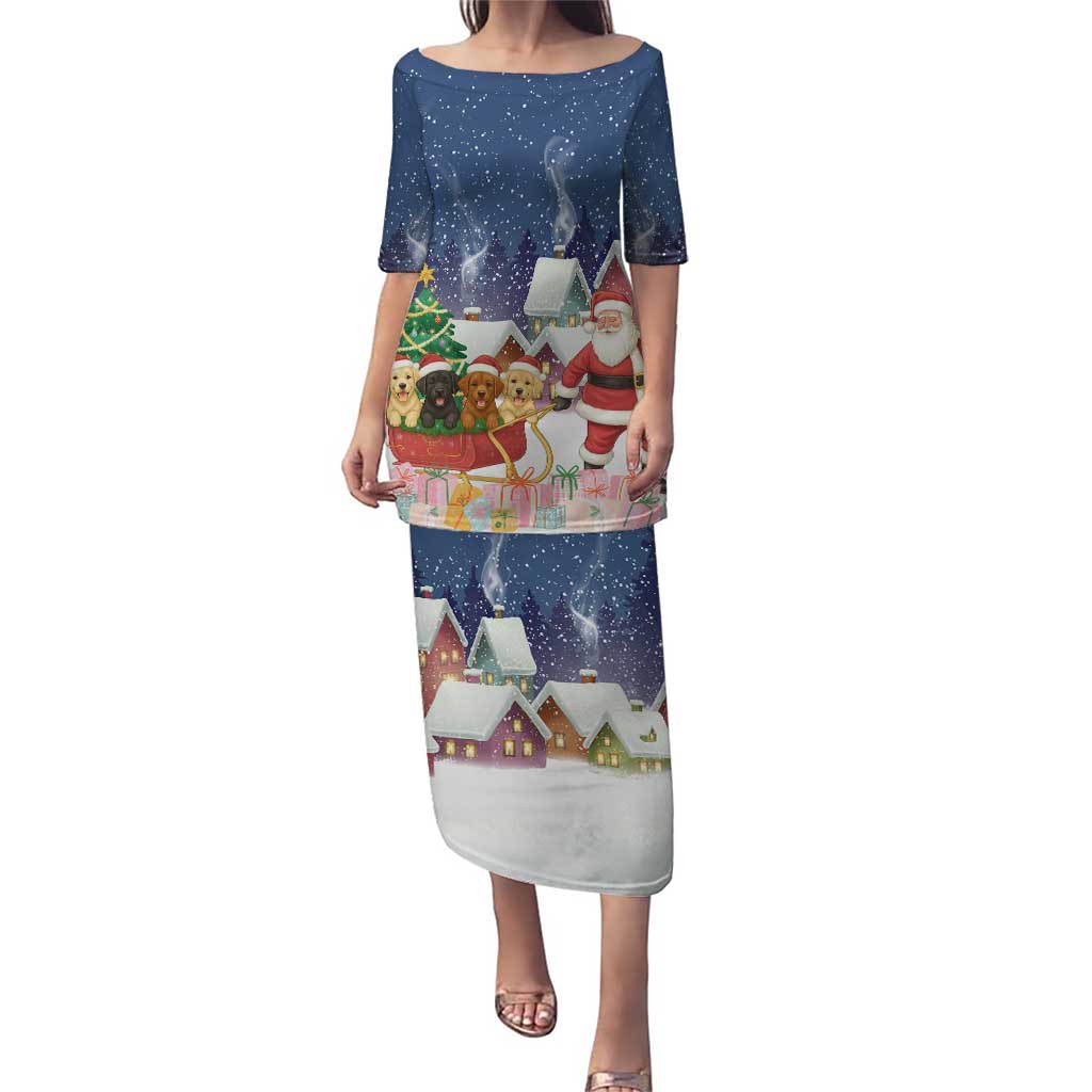 Labrador Retriever Santa Sled Christmas Puletasi Funny Xmas Holiday Patterns - Wonder Print Shop