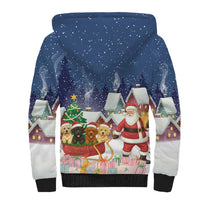 Labrador Retriever Santa Sled Christmas Sherpa Hoodie Funny Xmas Holiday Patterns - Wonder Print Shop