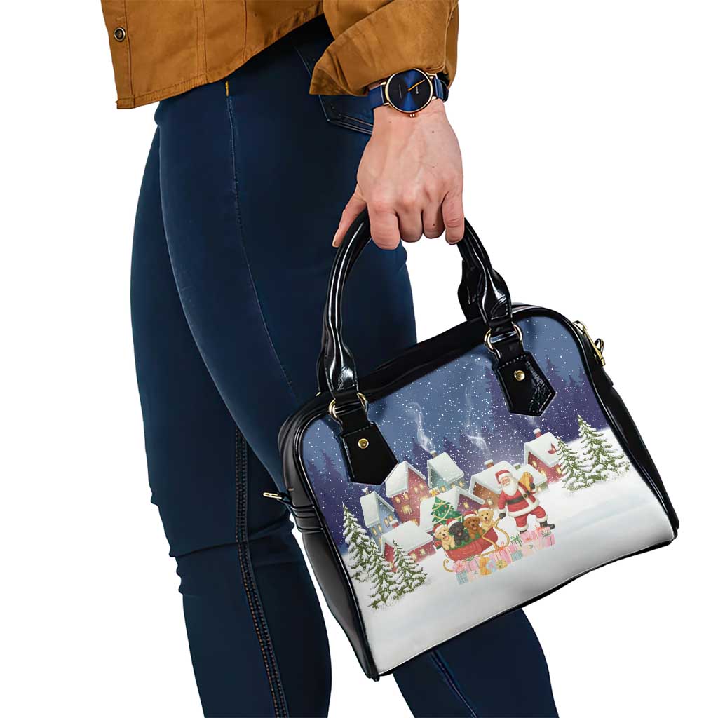 Labrador Retriever Santa Sled Christmas Shoulder Handbag Funny Xmas Holiday Patterns - Wonder Print Shop