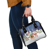 Labrador Retriever Santa Sled Christmas Shoulder Handbag Funny Xmas Holiday Patterns - Wonder Print Shop